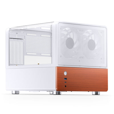 Jonsbo V12 Micro-ATX Panoramic Mini-Tower Case - White