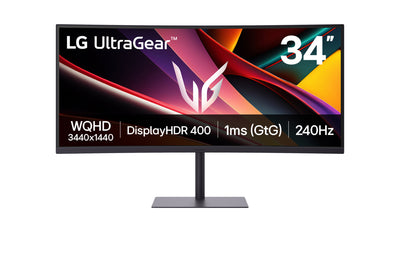 LG UltraGear 34G630A-B 34" 3440x1440 WQHD VA 240Hz FreeSync 1ms DisplayHDR 400 Ultrawide Curved Gaming Monitor