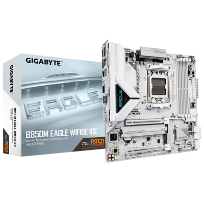 Gigabyte B850M Eagle WIFI6E Ice (Socket AM5) DDR5 Micro-ATX Motherboard