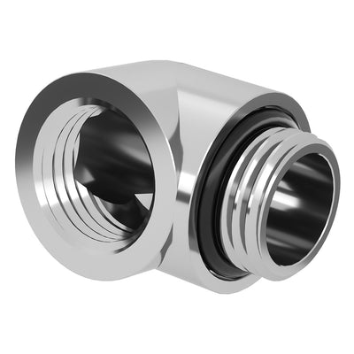 Barrow Dazzle Adapter 90 Degree G1/4 Inch Male to G1/4 Inch Female - Silver