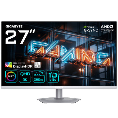 GIGABYTE MO27Q2A ICE OLED 27" QHD 280Hz 0.03ms FreeSync/G-SYNC Ultrawide Gaming Monitor