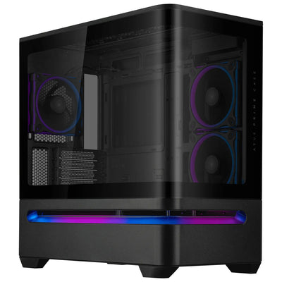 Asus PRIME AP202 ARGB Curved Glass MicroATX Case - Black