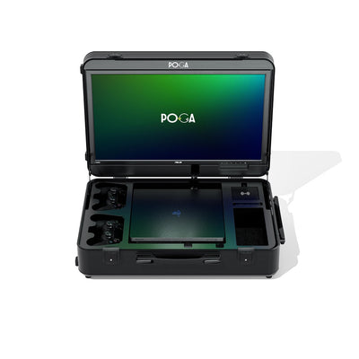 B Grade Indi Gaming POGA Pro Black Portable Console Case with Monitor - PS4 Pro UK