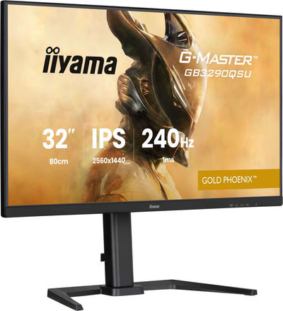 iiyama G-Master GB3290QSU-B1 Gold Phoenix 32" IPS 2560x1440 240Hz 1ms FreeSync Premium Widescreen Gaming Monitor