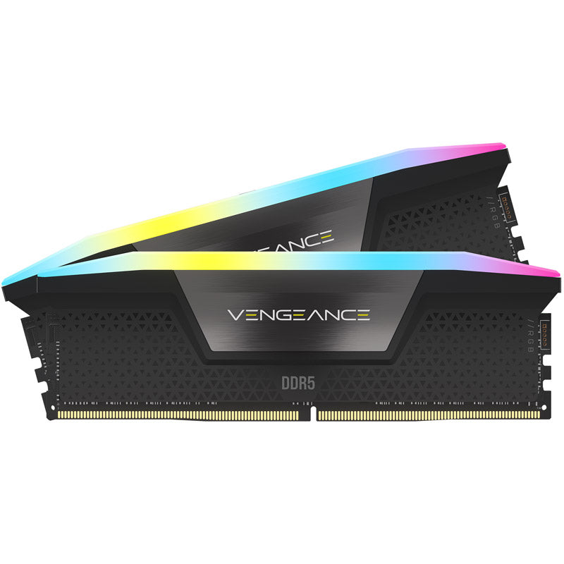Corsair Vengeance XMP RGB 32GB (2X16GB) DDR5 PC5-51200C36 6400MHz Dual Channel Kit - Black