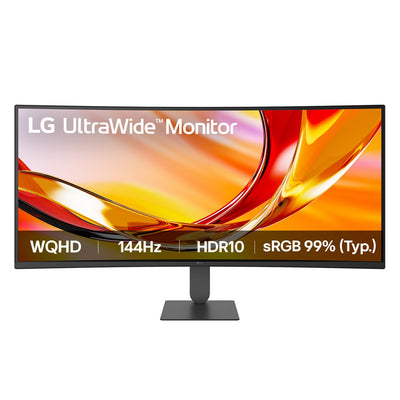 LG UltraWide 34U620B-B 34" 3440x1440 WQHD VA 144Hz FreeSync Curved Ultrawide Productivity Monitor