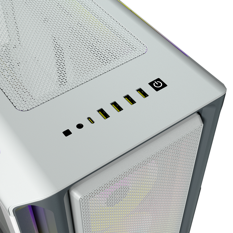 Corsair iCUE 5000T RGB Tempered Glass Mid-Tower Smart Case White (CC-9011231-WW)
