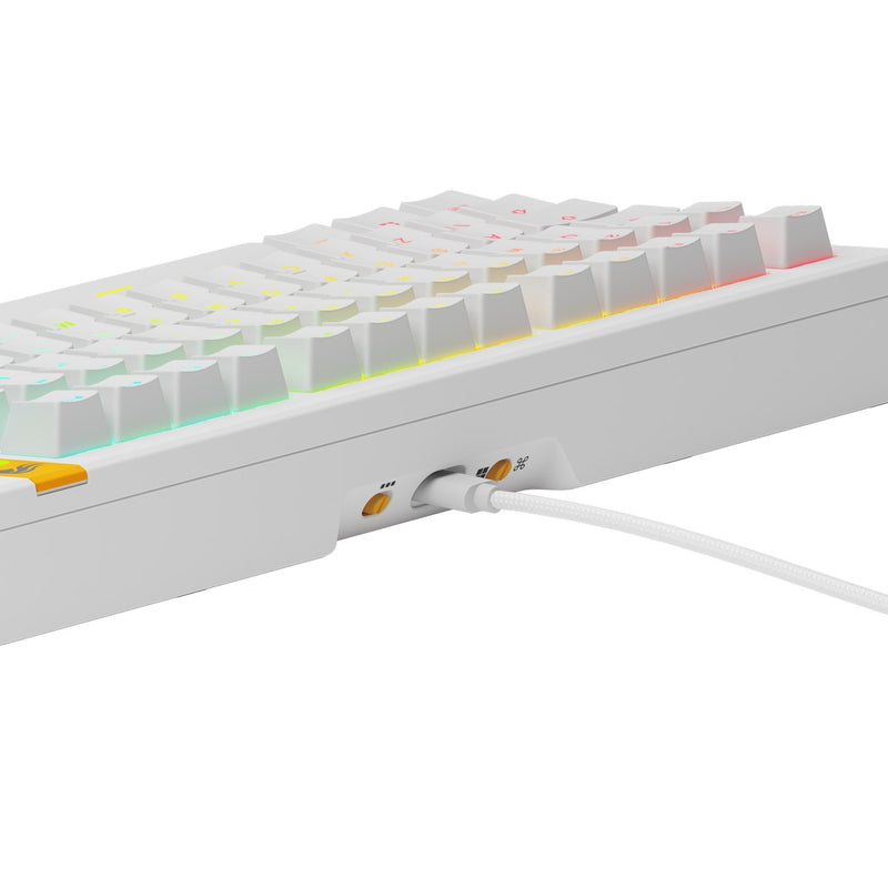 Glorious GMMK 3 HE 75% Prebuilt Wired Gaming Keyboard Fox HE Switches White - UK