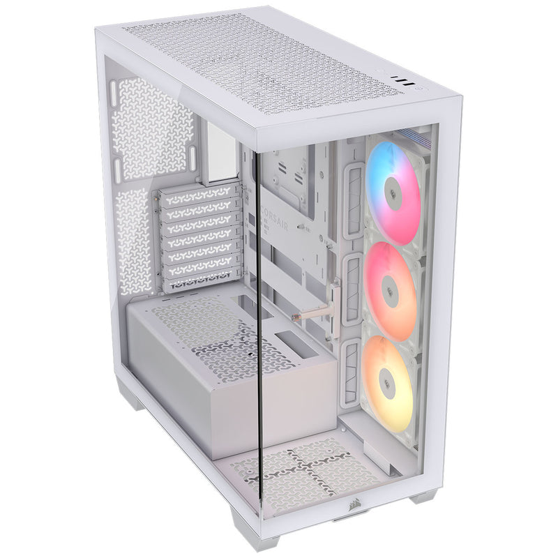 CORSAIR 3500X RS-R ARGB Tempered Glass Mid-Tower PC Case, White