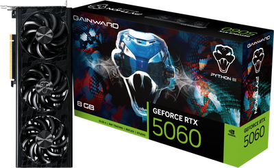 Gainward GeForce RTX 5060 Python III 8GB GDDR7 PCI-Express Graphics Card