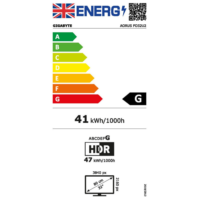 Gigabyte 32" FO32U2 3840x2160 QD-OLED 240Hz 0.03ms FreeSync Widescreen Gaming Monitor