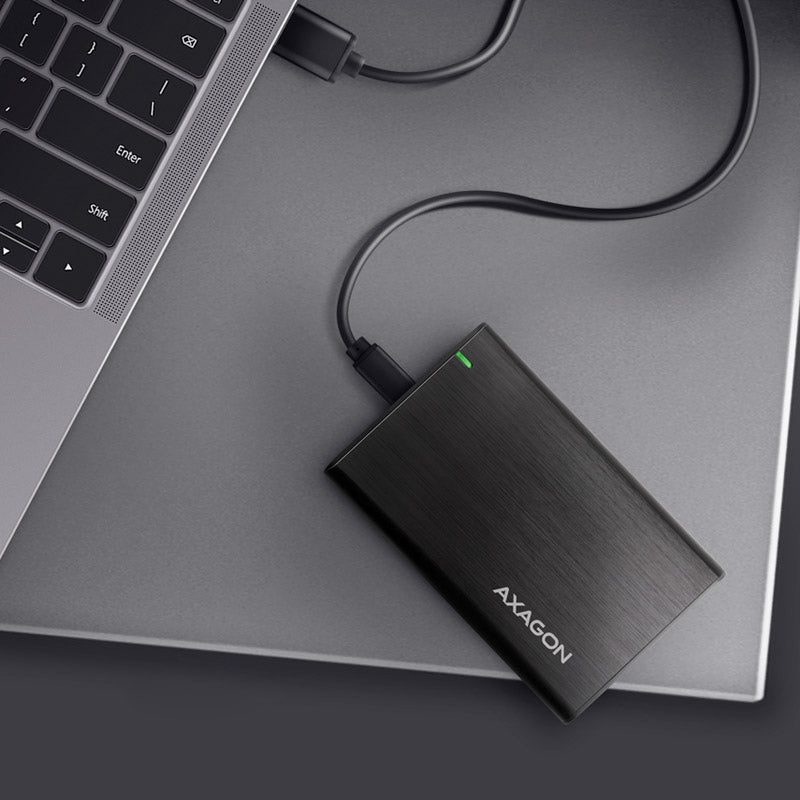 AXAGON EE25-A6C USB-C 3.2 - SATA 6G 2.5" External Hard Drive Enclosure - Black