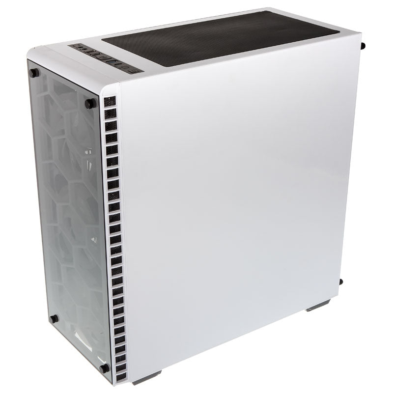 Kolink Observatory Midi Tower RGB Gaming Case - White Tempered Glass Window