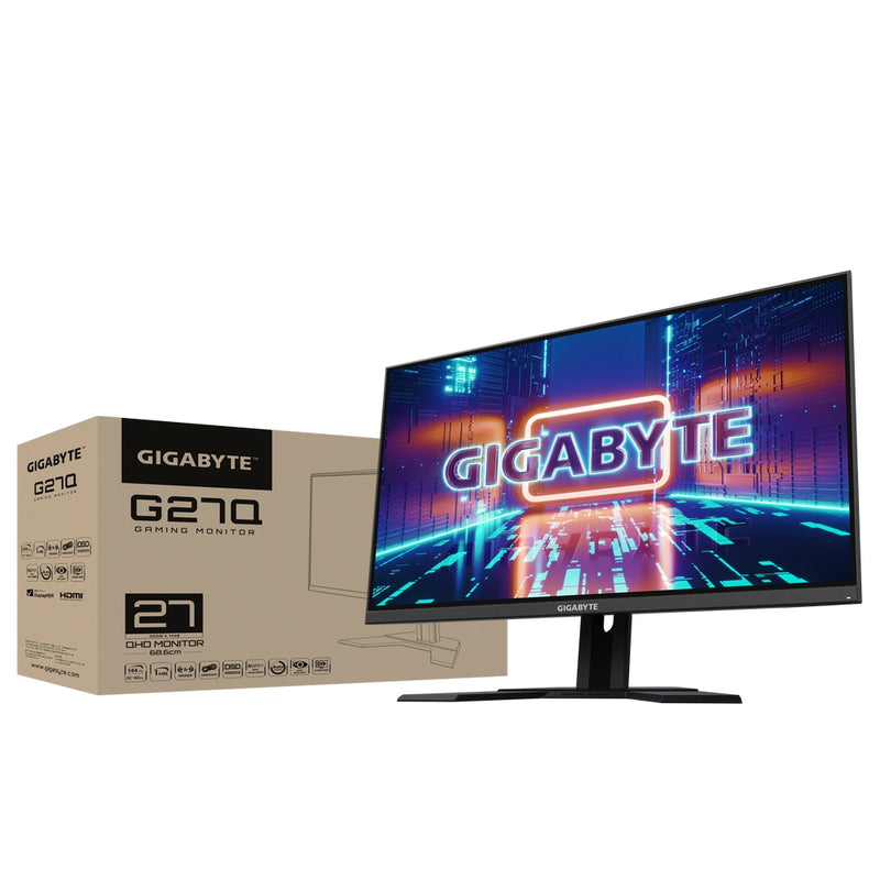 Gigabyte 27" G27Q 2560x1440 IPS 144Hz 1ms FreeSync/G-Sync Compatible LED Backlit Widescreen Gamin