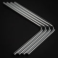 Brass hard tube 14mm AD 220x300mm 90 degrees - Pack of 4 - Silver