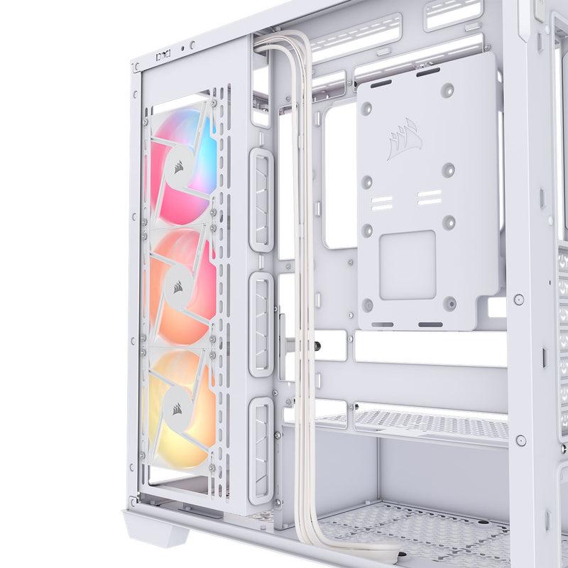 CORSAIR 3500X RS-R ARGB Tempered Glass Mid-Tower PC Case, White