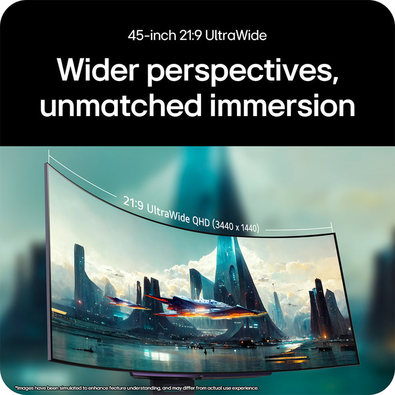 LG UltraGear 45GX900A-B 45" 3440x1440 WOLED 240Hz FreeSync/G-SYNC Curved Ultrawide Gaming Monitor