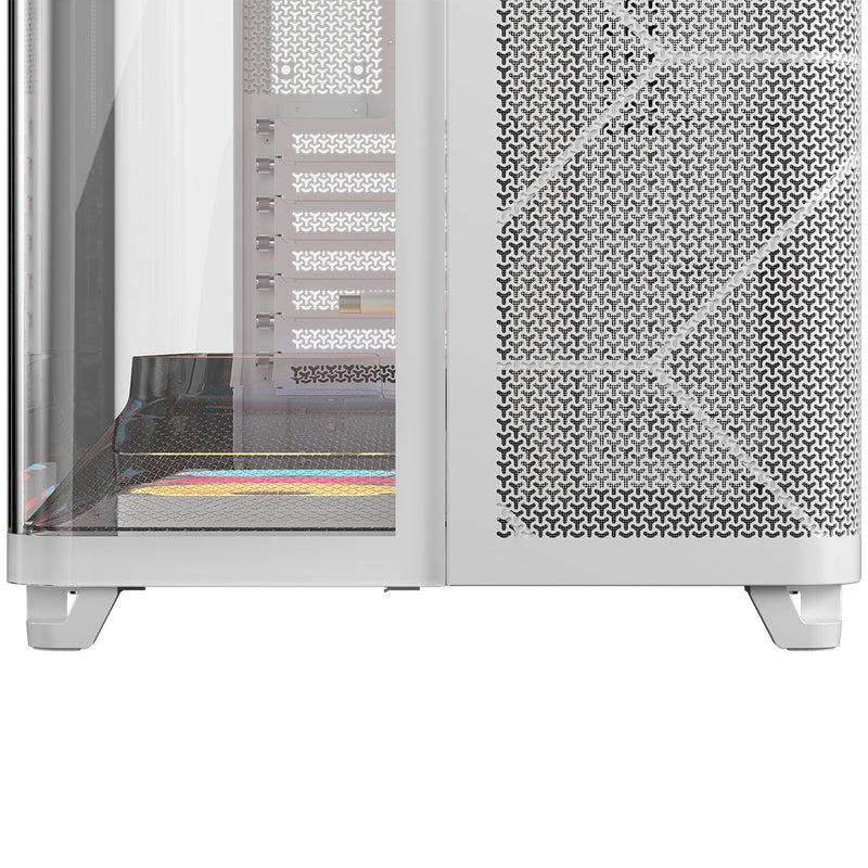 Corsair AIR 5400 LX-R RGB iCUE LINK Triple Chamber Mid-Tower PC Case - White
