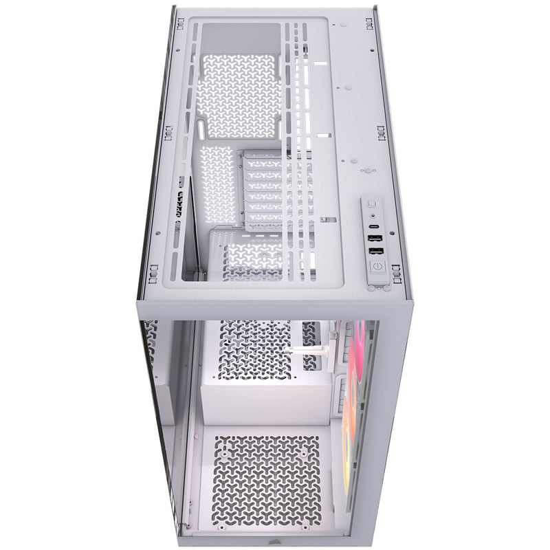 CORSAIR 3500X RS-R ARGB Tempered Glass Mid-Tower PC Case, White