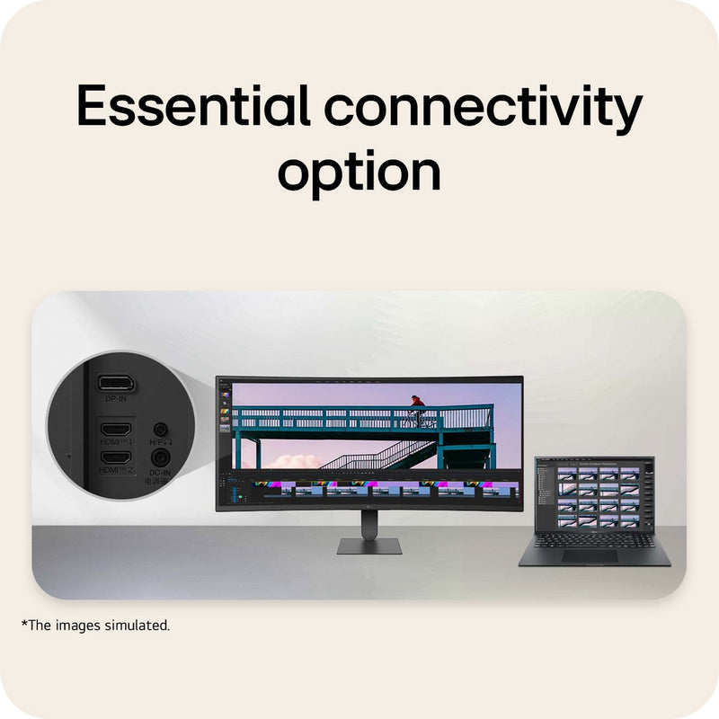 LG UltraWide 34U620B-B 34" 3440x1440 WQHD VA 144Hz FreeSync Curved Ultrawide Productivity Monitor