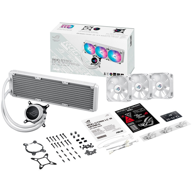 ASUS ROG Strix LC III 360 ARGB White Performance All In One CPU Cooler - 360mm