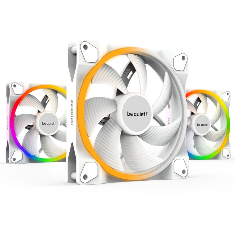 be quiet! Light Wings ARGB 140mm PWM Fan White - Triple Pack