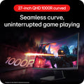 LG 27" 27GS60QC-B 2560x1440 VA 180Hz 1ms A-Sync HDR10 Curved Widescreen Gaming Monitor