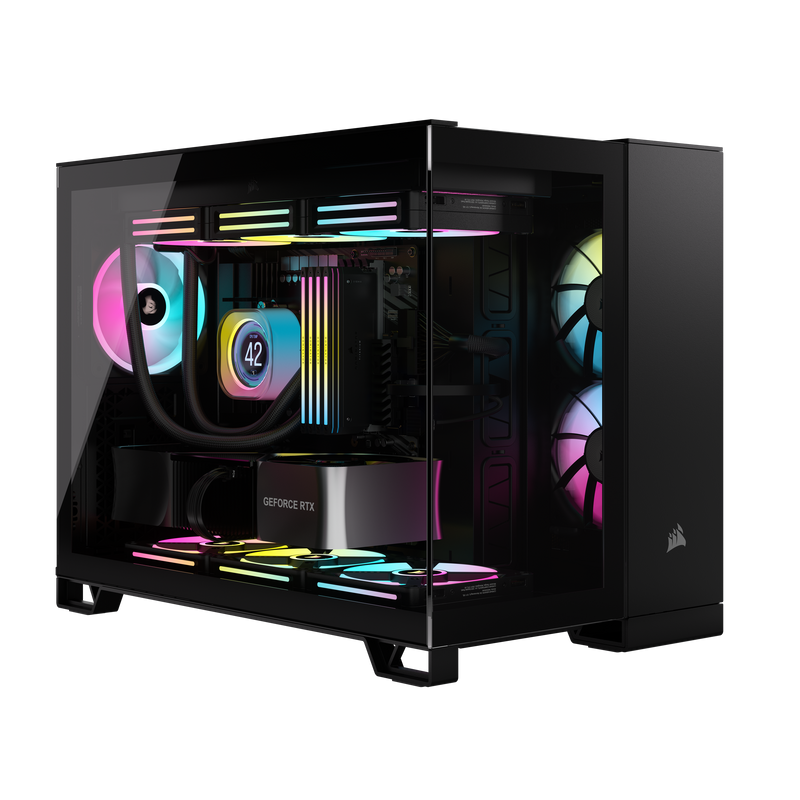 Corsair iCUE LINK 2500X RGB Micro ATX Dual Chamber PC Case - Black CC-9011267-WW
