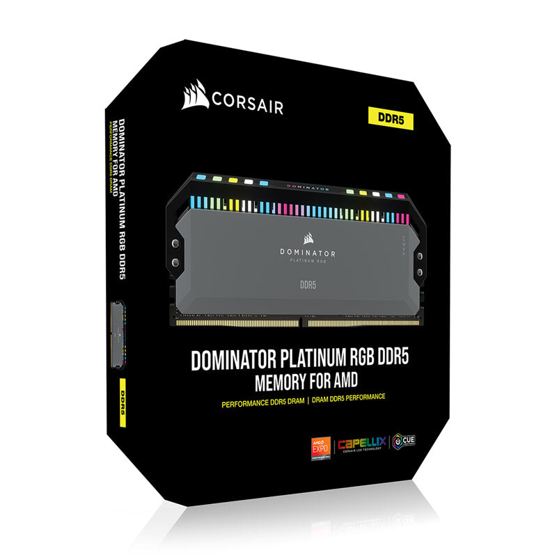 Corsair Dominator Platinum RGB EXPO 64GB (2X32GB) DDR5 PC5-48000C30 6000MHz Dual Channel Kit