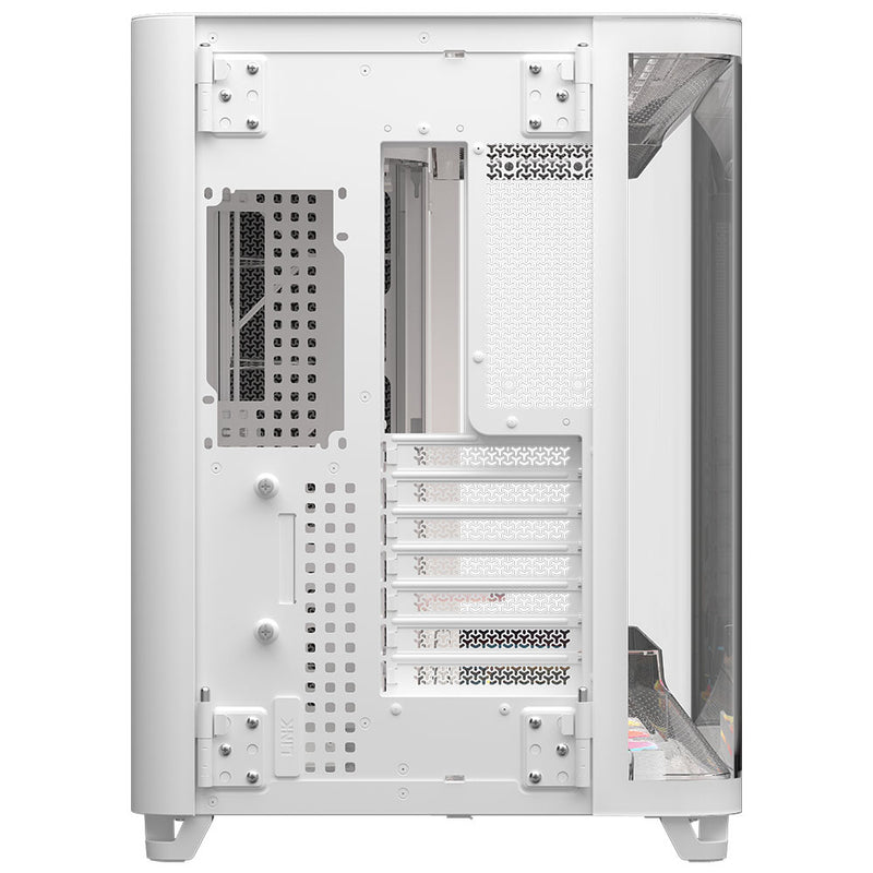 Corsair AIR 5400 LX-R RGB iCUE LINK Triple Chamber Mid-Tower PC Case - White