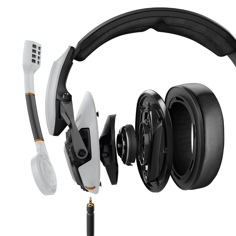 EPOS GSP 601 Premium Professional noise blocking Closed Acoustic Gaming Headset - White 3.5mm (10004