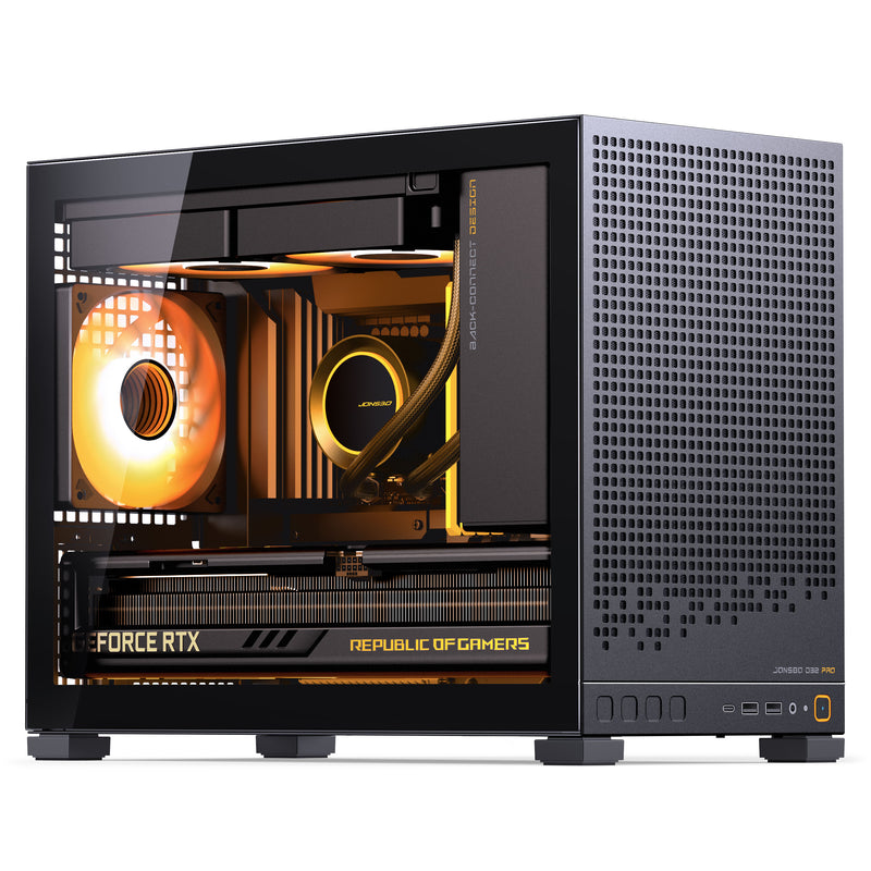 Jonsbo D32 PRO Tempered Glass mATX, Mini Case - Black