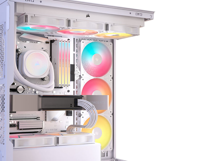 CORSAIR 3500X RS-R ARGB Tempered Glass Mid-Tower PC Case, White