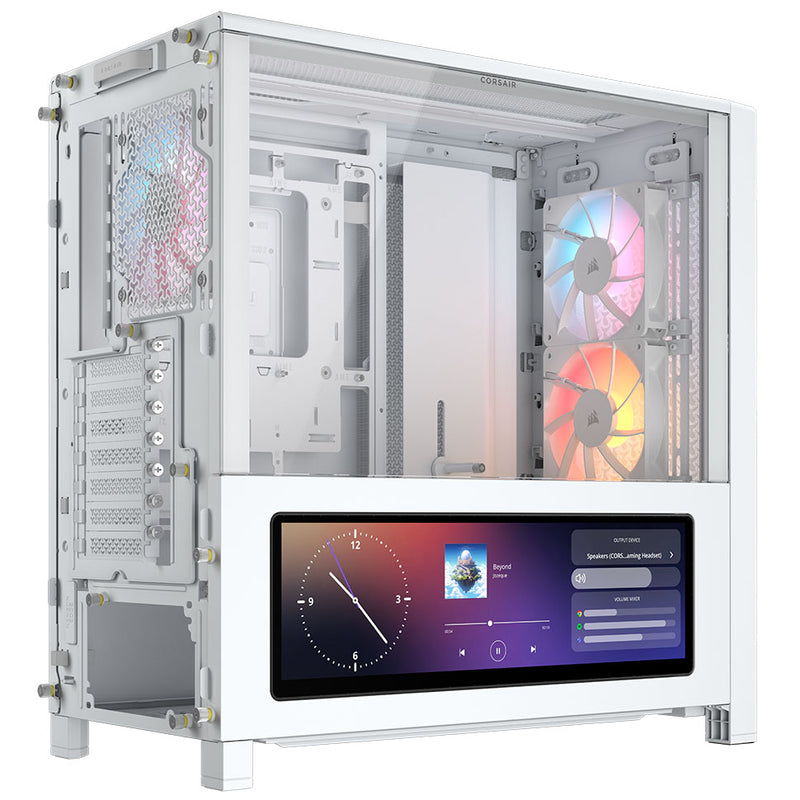 Corsair FRAME 4000D LCD RS ARGB Premium Mid-Tower PC Case - White