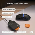 Glorious Gaming Model O3 Wireless Gaming Mouse - InfinitePlay - Black