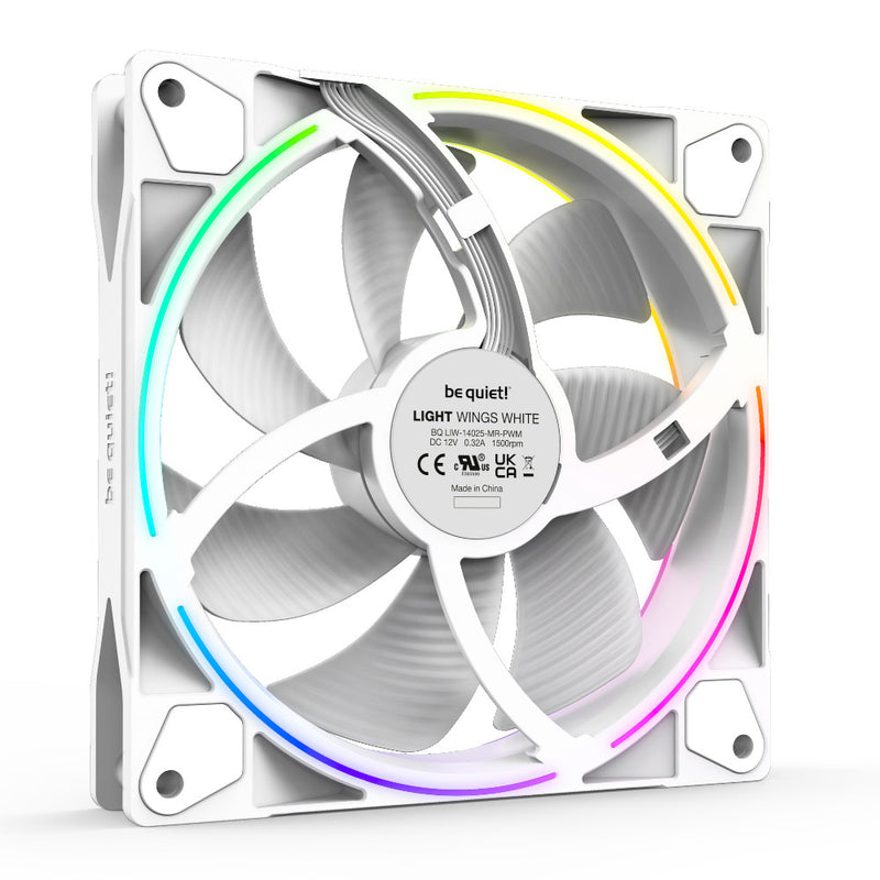 be quiet! Light Wings ARGB 140mm PWM Fan White - Triple Pack
