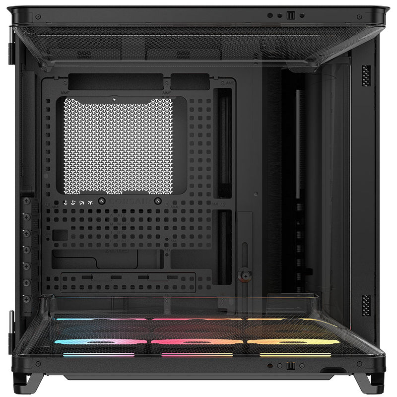 Corsair AIR 5400 LX-R RGB iCUE LINK Triple Chamber Mid-Tower PC Case - Black