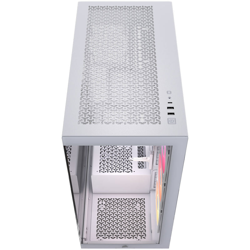 CORSAIR 3500X RS-R ARGB Tempered Glass Mid-Tower PC Case, White