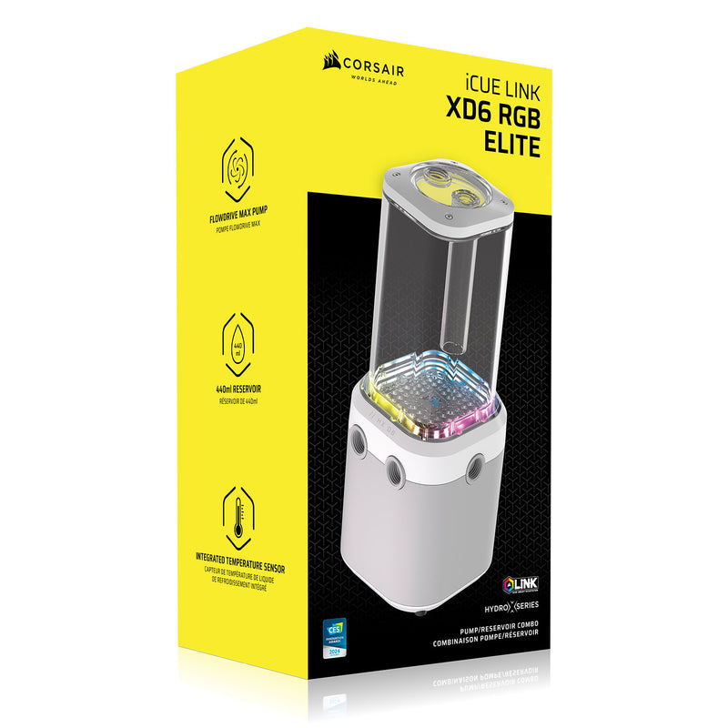 Corsair Hydro X Series XD6 RGB White Reservoir / Pump Combo - 440ml