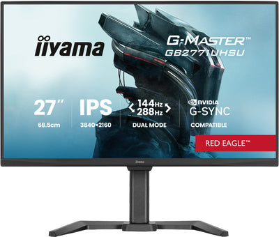 iiyama G-Master GB2771UHSU-B1 27" 4K 3840x2160 1920x1080 IPS Dual Mode 288Hz 144Hz G-Sync HDMI 2.1 Widescreen Gaming Monitor