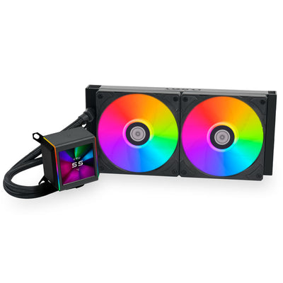 B Grade Lian Li Galahad II LCD Performance AIO 280mm CPU Water Cooler - Black