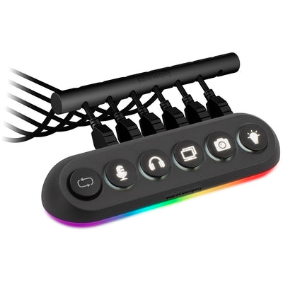 B Grade Streamplify HUB DECK 5 RGB USB Hub 5-port USB Hub with Power Charging