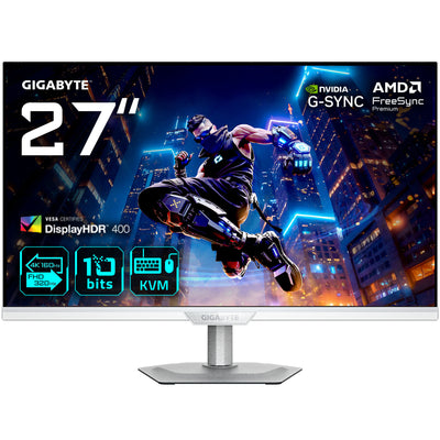 GIGABYTE M27UP ICE 27" Dual Mode (4K 160Hz or FHD 320Hz) SS IPS 1ms FreeSync HDMI 2.1 KVM Widescreen Gaming Monitor