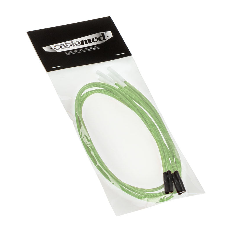 CableMod ModFlex Sleeved Cable, Light Green 20cm - 4 Pack