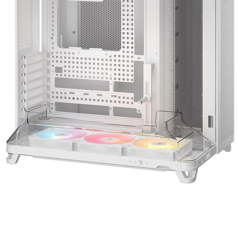 Corsair AIR 5400 RS-R ARGB Triple Chamber Mid-Tower PC Case - White