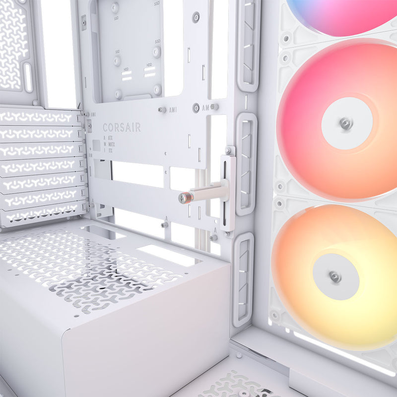 CORSAIR 3500X RS-R ARGB Tempered Glass Mid-Tower PC Case, White