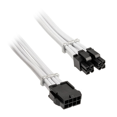 BitFenix Alchemy 4 + 4-pin EPS12V extension cable, 45cm, sleeved – white