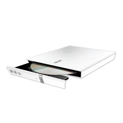Asus External Slimline DVD Re-Writer, USB, 8x, Cyberlink Power2Go 7 - White (SDRW-08D2S-U LIT