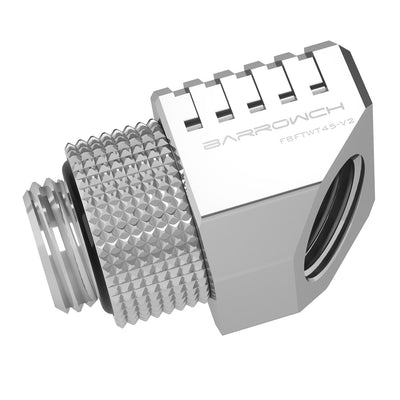Barrow Special Adapter 45 Degree G1/4 Inch IG to G1/4 Inch IG - Silver