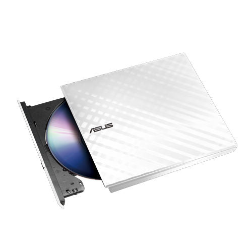 Asus External Slimline DVD Re-Writer, USB, 8x, Cyberlink Power2Go 7 - White (SDRW-08D2S-U LIT